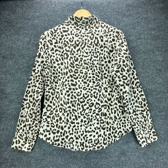 J Crew Shirt Womens 10 Brown Button Up Linen Blend Long Sleeve Breathable - Picture 4 of 15